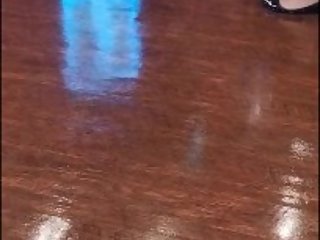 sexy mule flats dangling by japanese girl