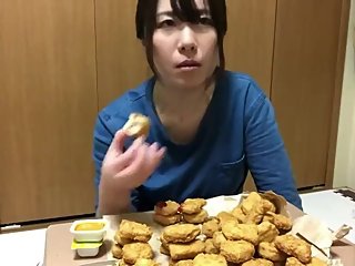 japanese girl nugget stuffing belly